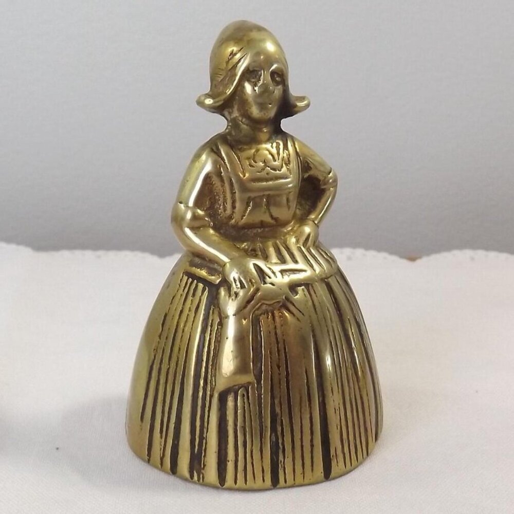 Brass Dutch Lady Table or Altar Bell